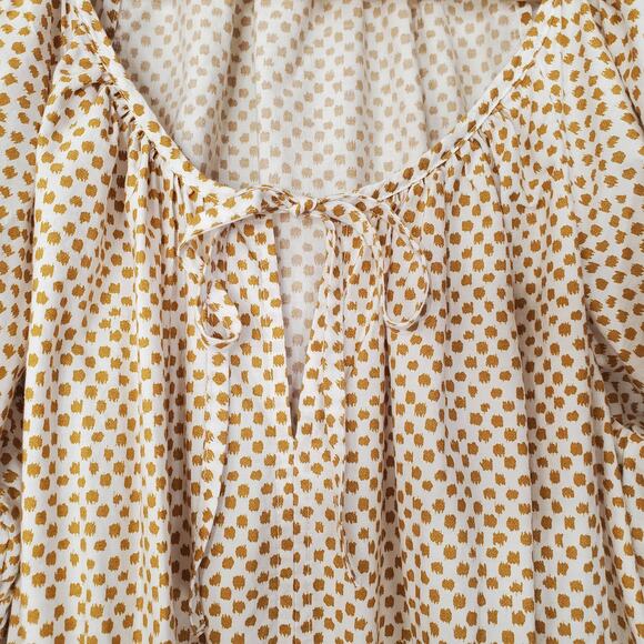 Anthropologie The Somerset Maxi Dress Puff-Sleeve Edition Tan Brown Size Large - Picture 7 of 12